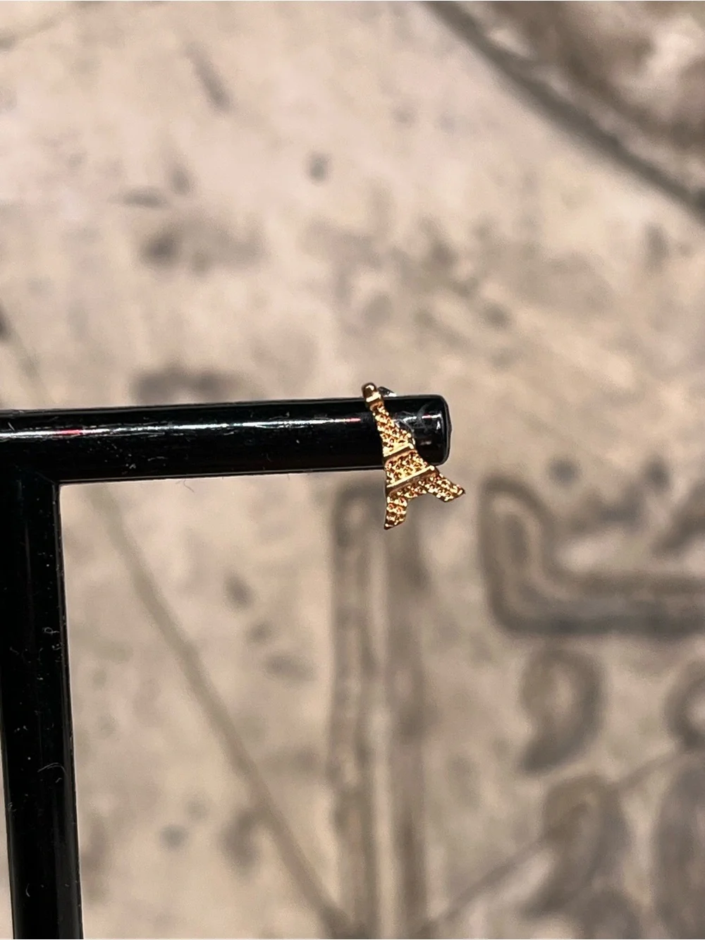 Child Size Sm Rose Gold Tone Eiffel Tower Stud Parisian Earrings Minimalist